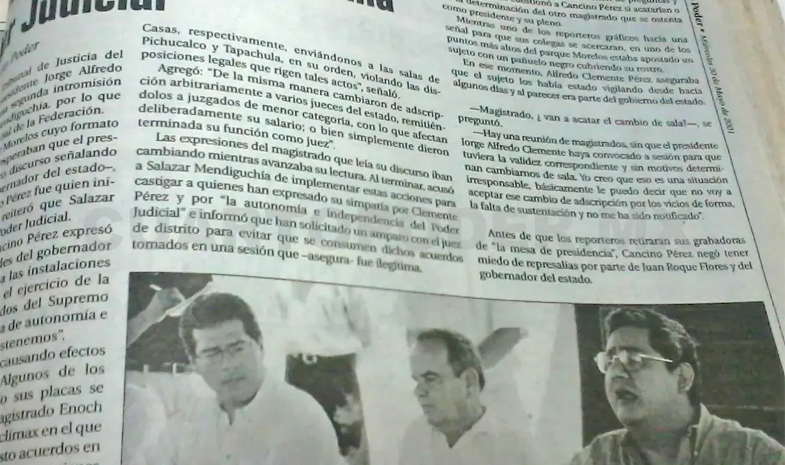 En el texto se habla de un abuso de autoridad por parte del entonces mandatario Salazar Mendiguchía. CP