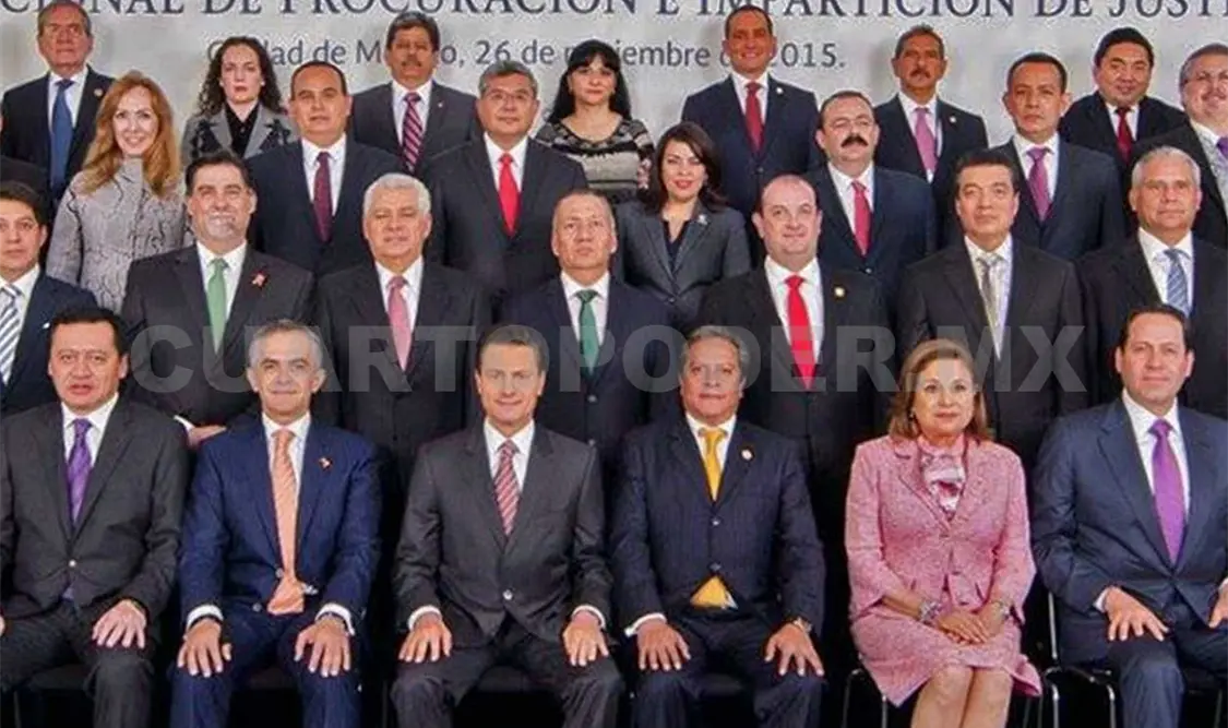 Autoridades presentes en el Encuentro Nacional en Impartición de Justicia. CP