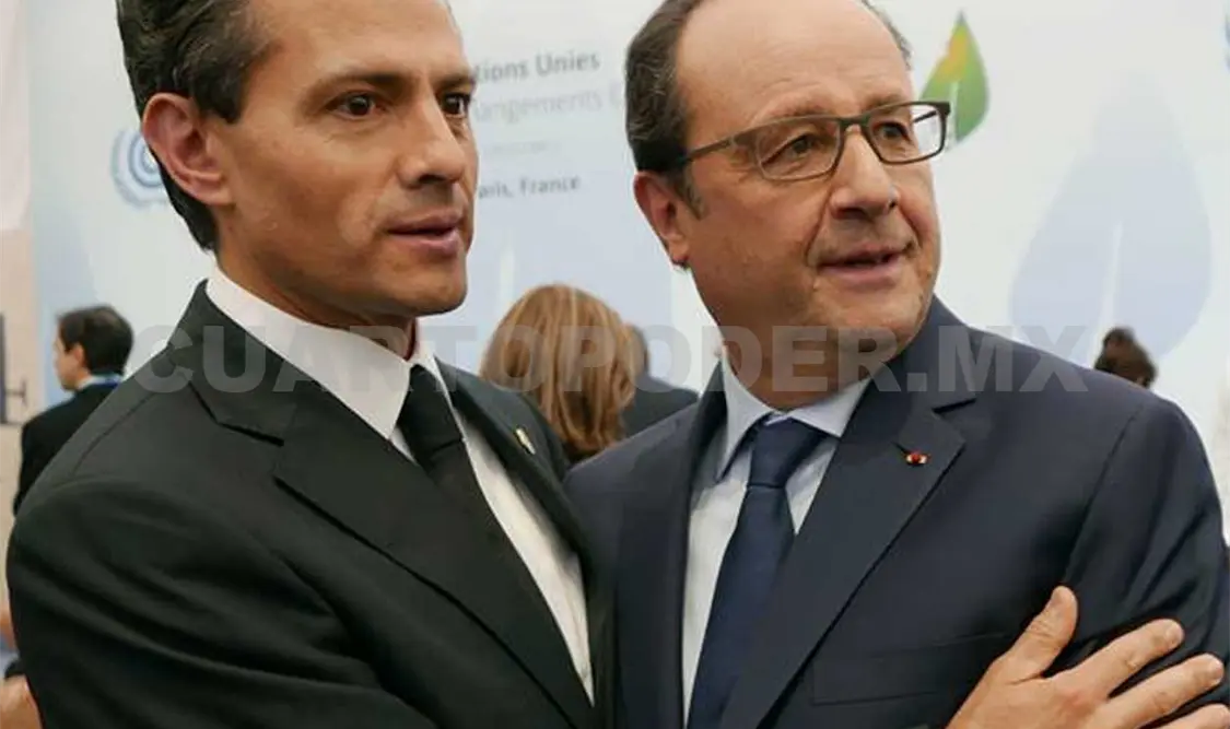 El presidente Peña Nieto saludó a su homólogo de Francia, François Hollande.