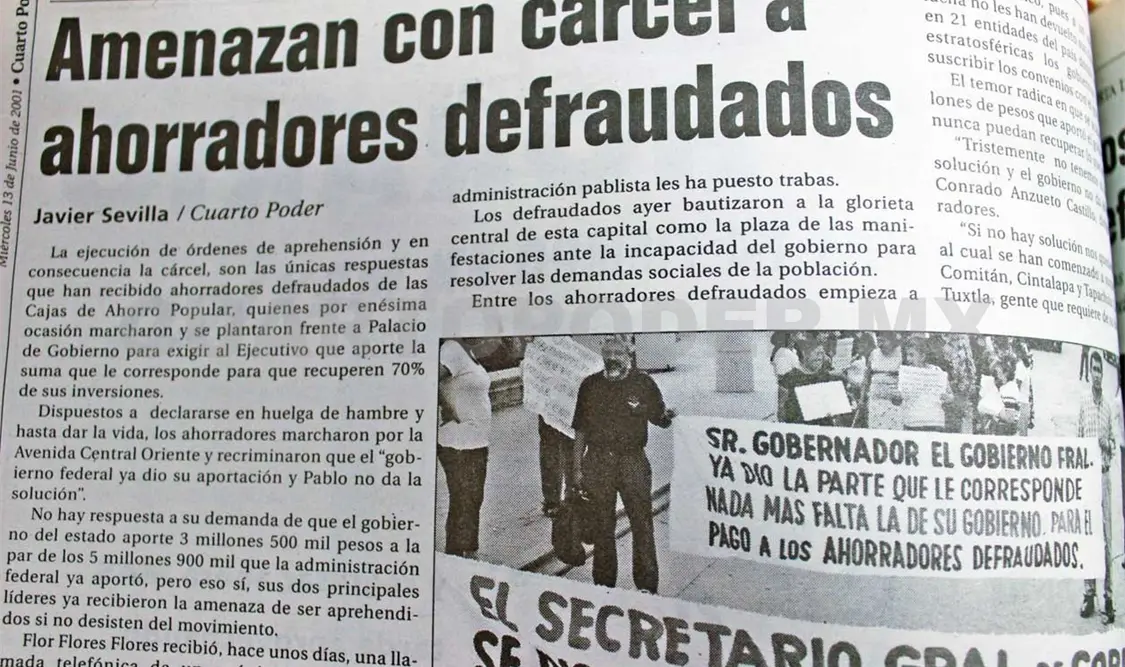 Siniestro pasado: Amenazan con cárcel a ahorradores defraudados