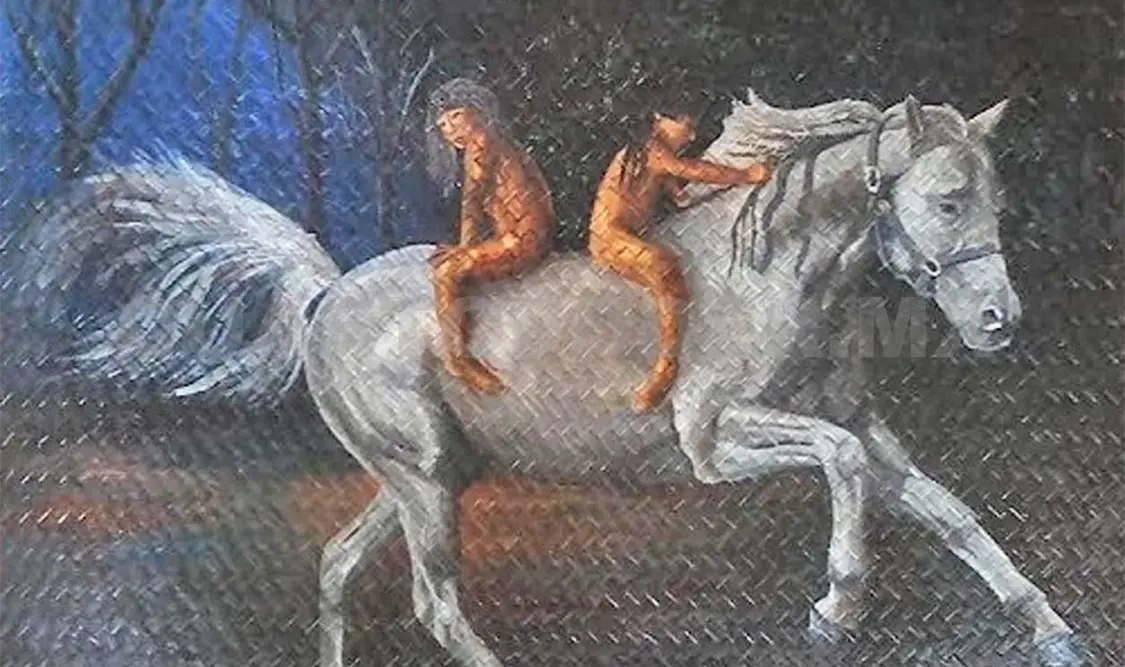 Acrílico sobre petate de Eleazar Valencia. Cortesía