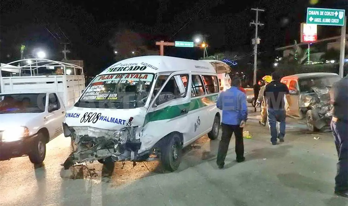 Tres lesionados en accidente