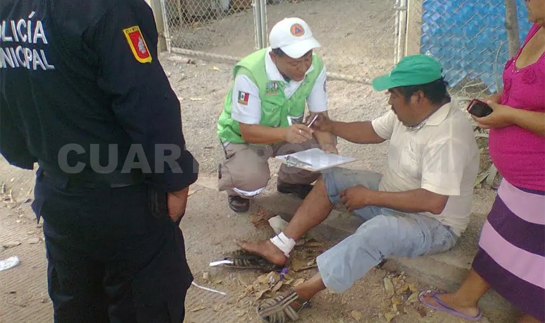 Hombre atacado por can de cantina