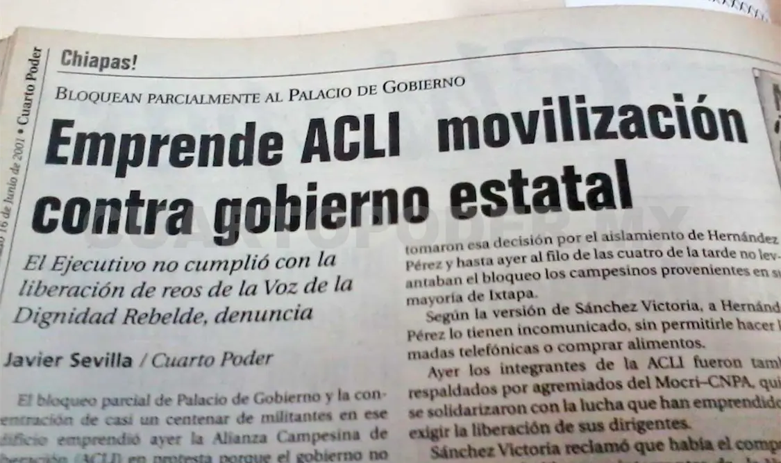 Siniestro pasado: Emprende ACLI movilización contra Gobierno