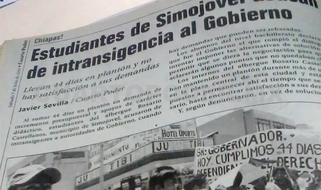 Los jóvenes manifestaron su descontento en contra del gobierno de Pablo Salazar. CP