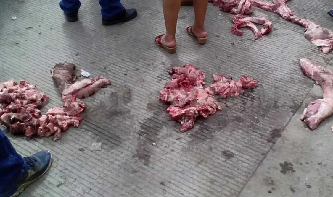 Nace conflicto por venta de carne cerca del Mercado Los Ancianos. CP