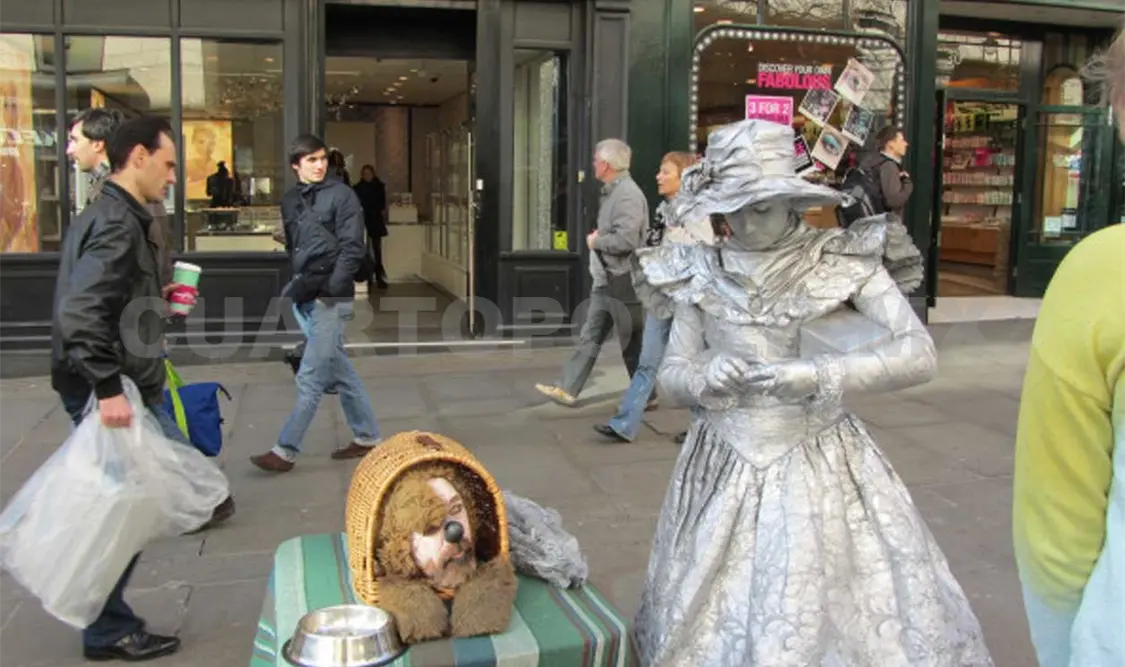 Un artista en la ciudad de Londres. Cortesía