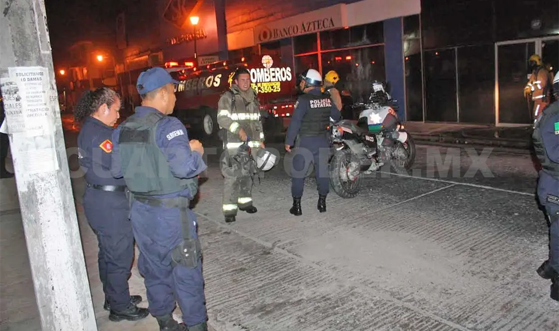 Incendio en tienda