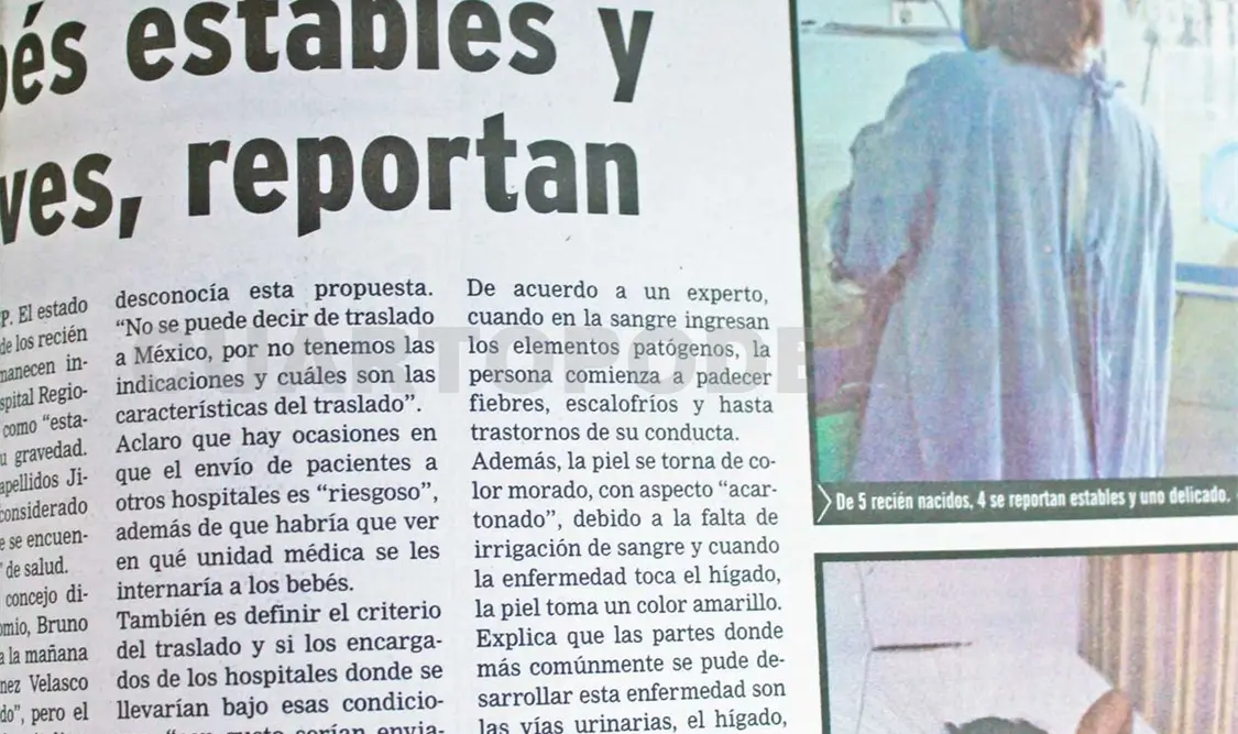 Siniestro pasado: Bebés estables y graves, reportan