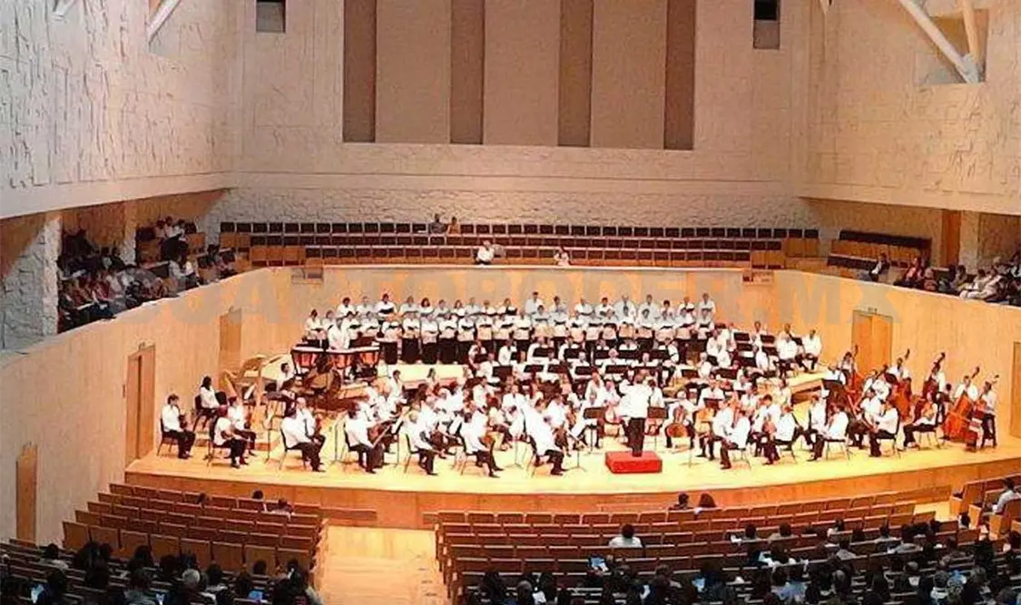 Sala de conciertos del centro cultural Tlaqná. Cortesía