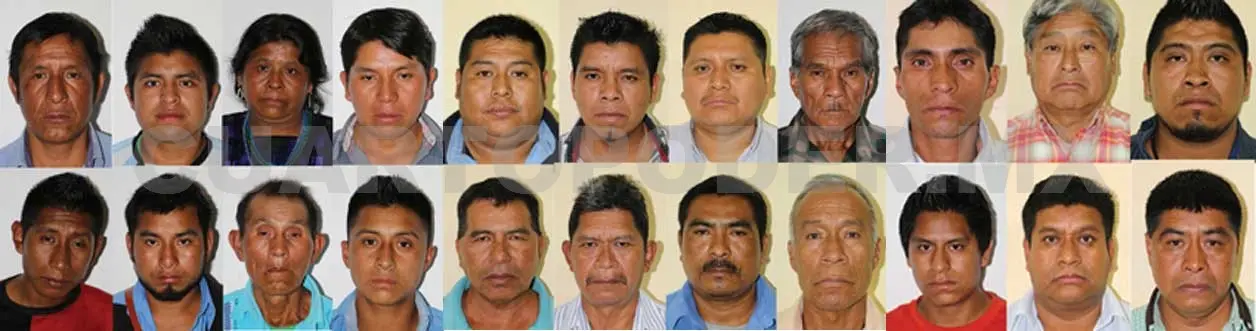 Captura PGJE a 38 personas en Oxchuc
