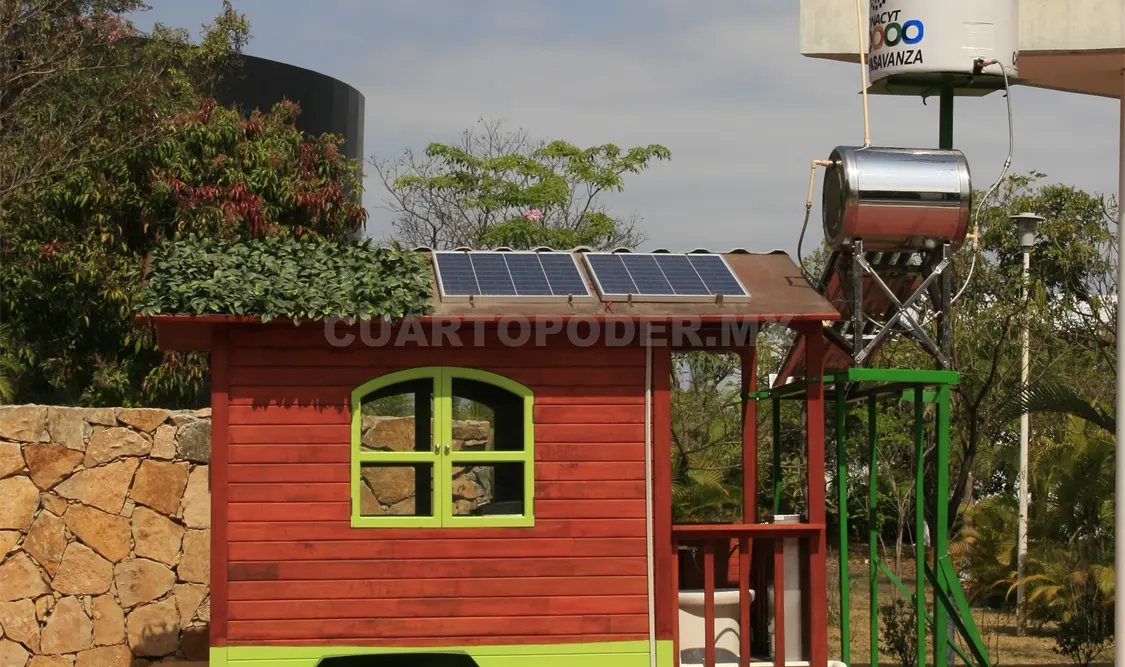 La Casita ecológica forma parte de la caravana de la ciencia. Guillermo Ramos / CP.