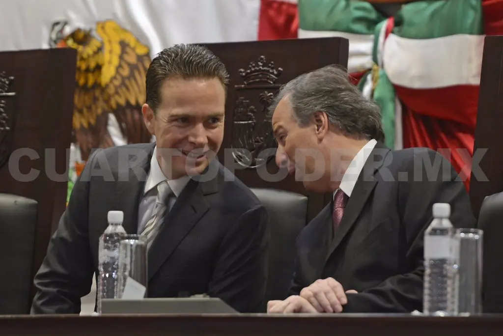El Gobernador de Chiapas, Manuel Velasco Coello, y José Antonio Meade, secretario de Desarrollo Social. @JoseAMeadeK