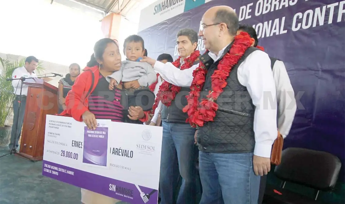 Familias de Chiapas viven mejor: Aranda
