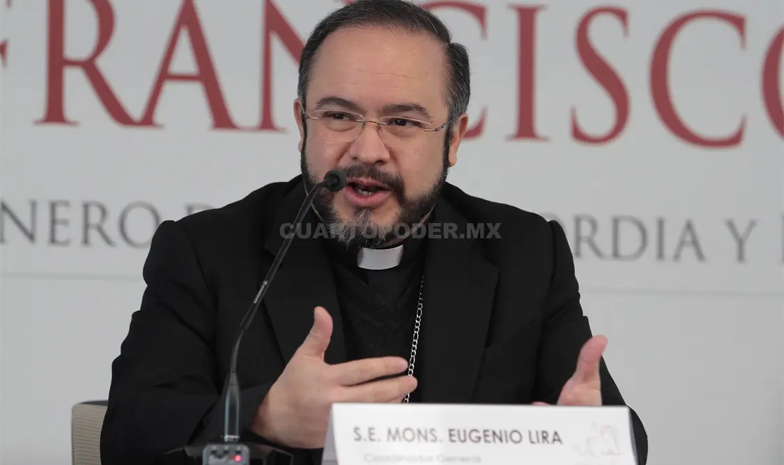 Monseñor Eugenio Lira Rugarcía, coordinador general del viaje apostólico del Papa a México. NTX