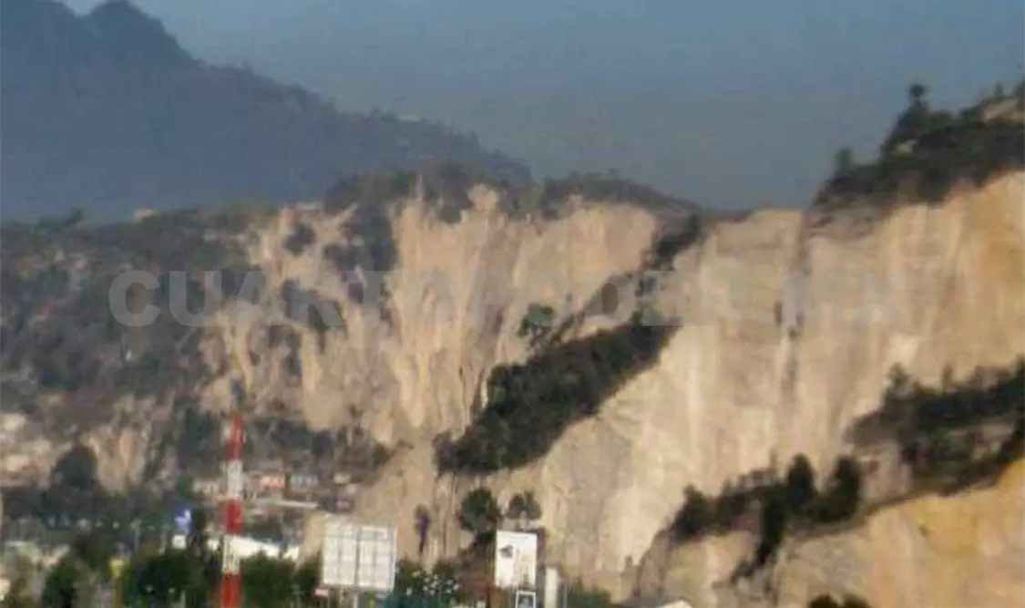 El accidente laboral ocurrió en esta montaña ubicada en la comunidad “El Aguaje”. Manuel Martínez / CP