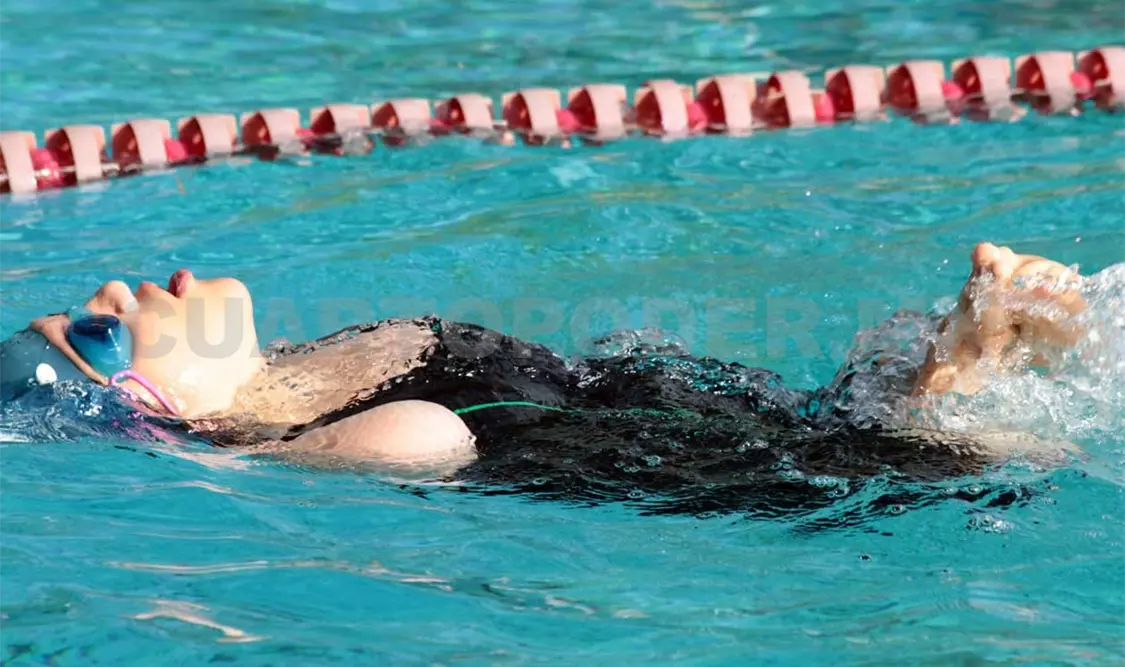 Las atletas chiapanecas entrenan fuerte para ser parte del Campeonato Nacional de Paranatación. Cortesía