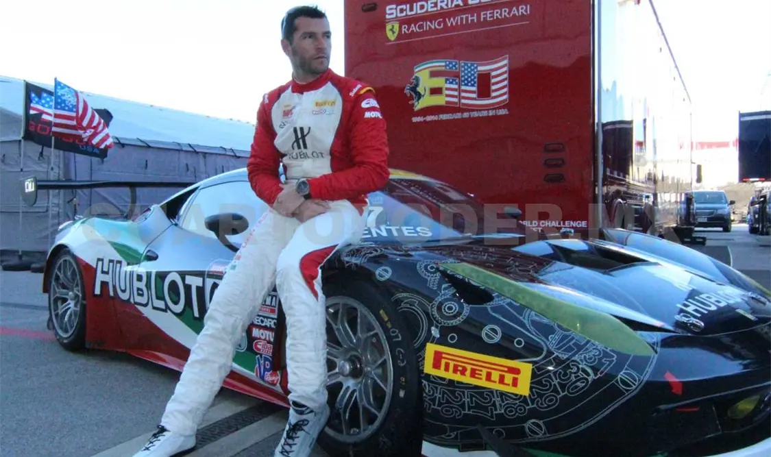 Fuentes explicó que aunque los dos son coches Ferrari, el 458 con el que correrá en Daytona es diferente, ya que tiene menos aerodinámica. Cortesía