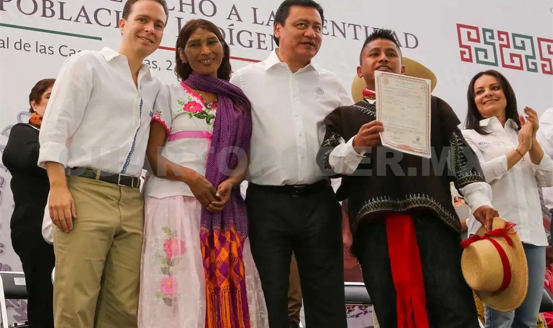 Osorio Chong firmó en la entidad el Convenio en Materia del Derecho a la Identidad a la Población Indígena. CP
