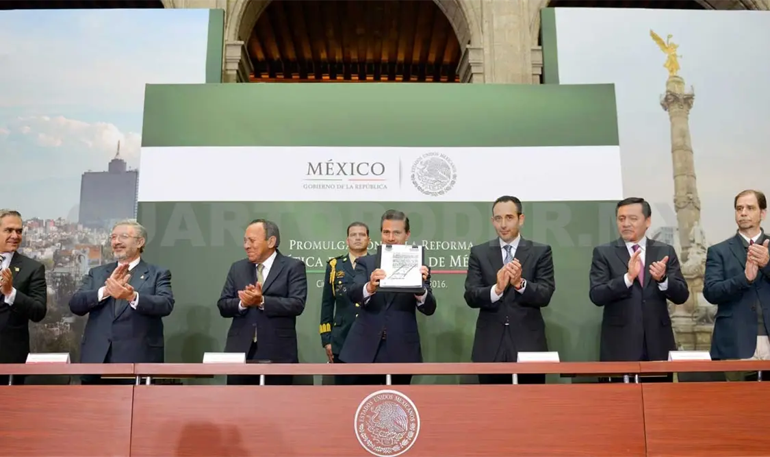 El presidente Peña Nieto presentó la promulgación de la Reforma Política de la Ciudad de México.