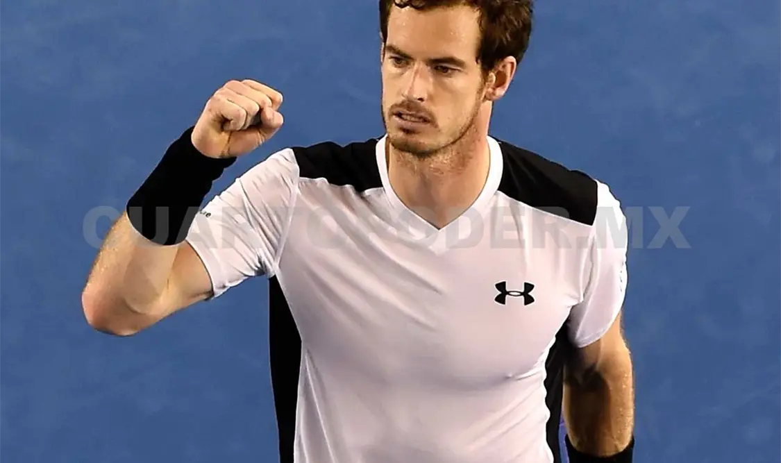Andy Murray de Gran Bretaña celebra tras derrotar a Milos Raonic de Canadá. AP