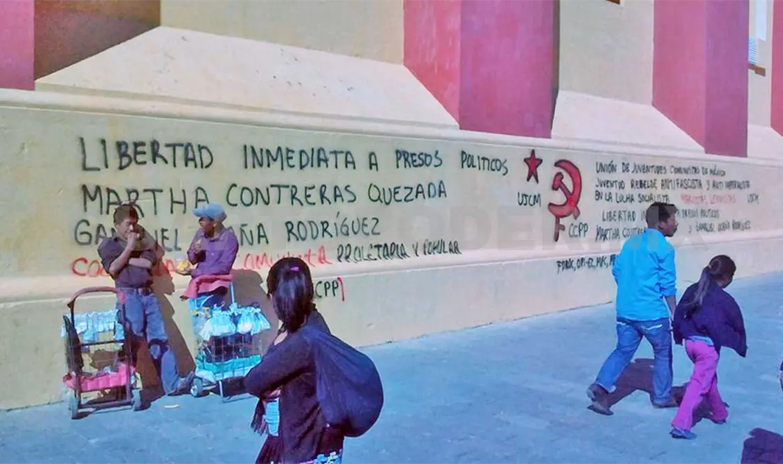 Inconformidad por pintas en edificios