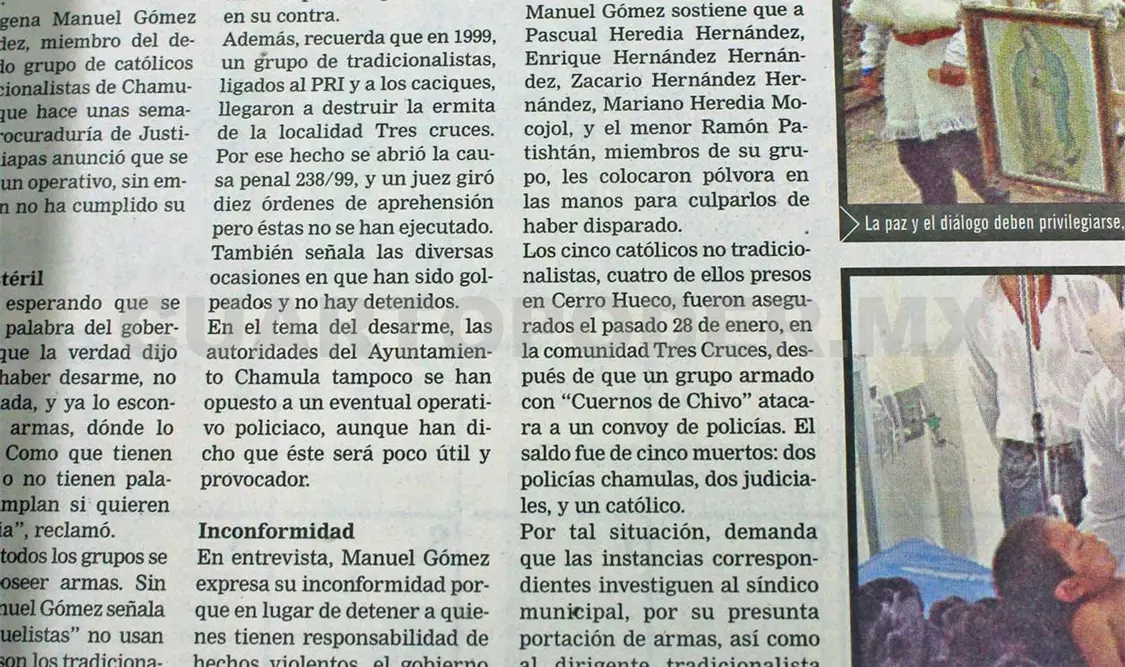 Siniestro pasado: Indígenas exigen desarme de grupos agresores
