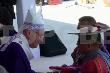 Indígenas expresaron su cariño al papa. Notimex