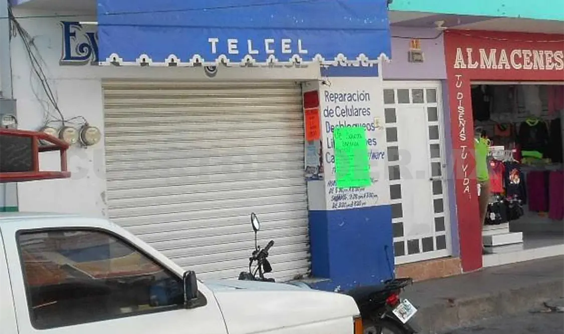 Roban en tienda de celulares