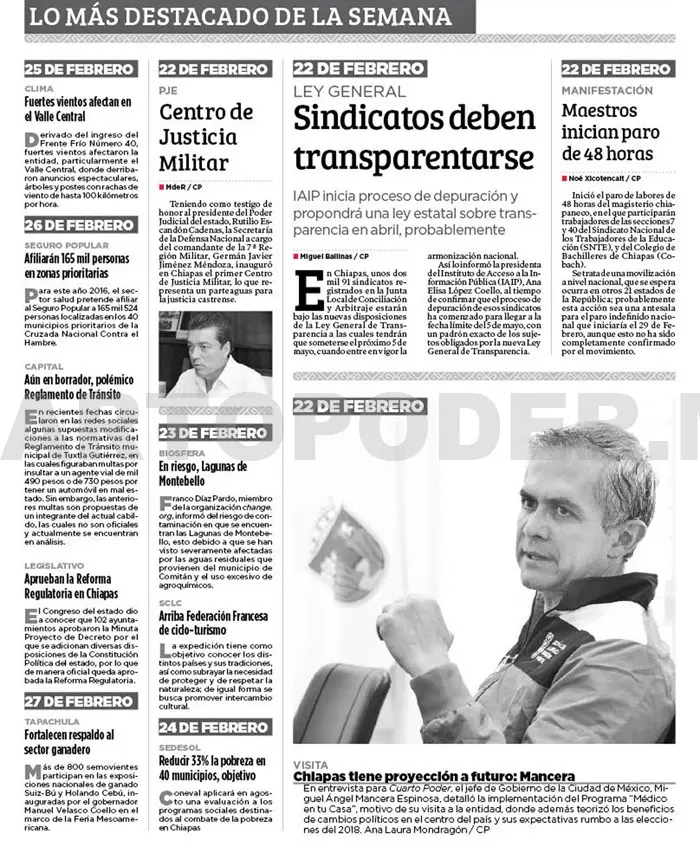 LO MÁS DESTACADO DE LA SEMANA