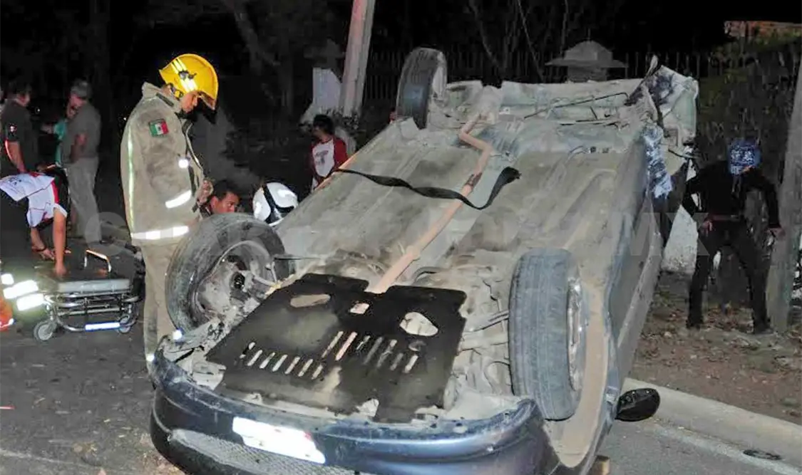 Accidente frente a la Virgen de Copoya
