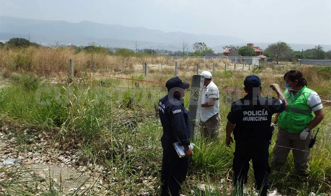 Hombre muerto en lote baldío