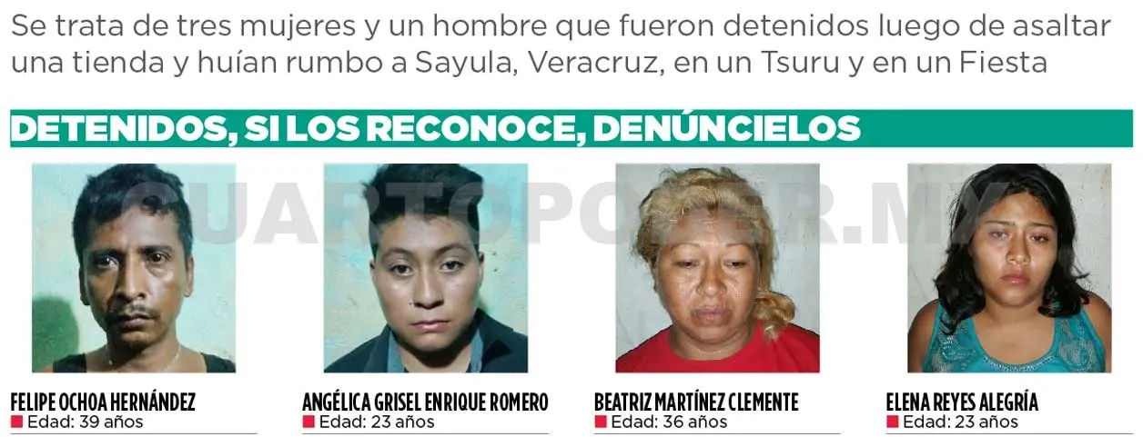 Desarticulan banda de asaltantes en Cintalapa