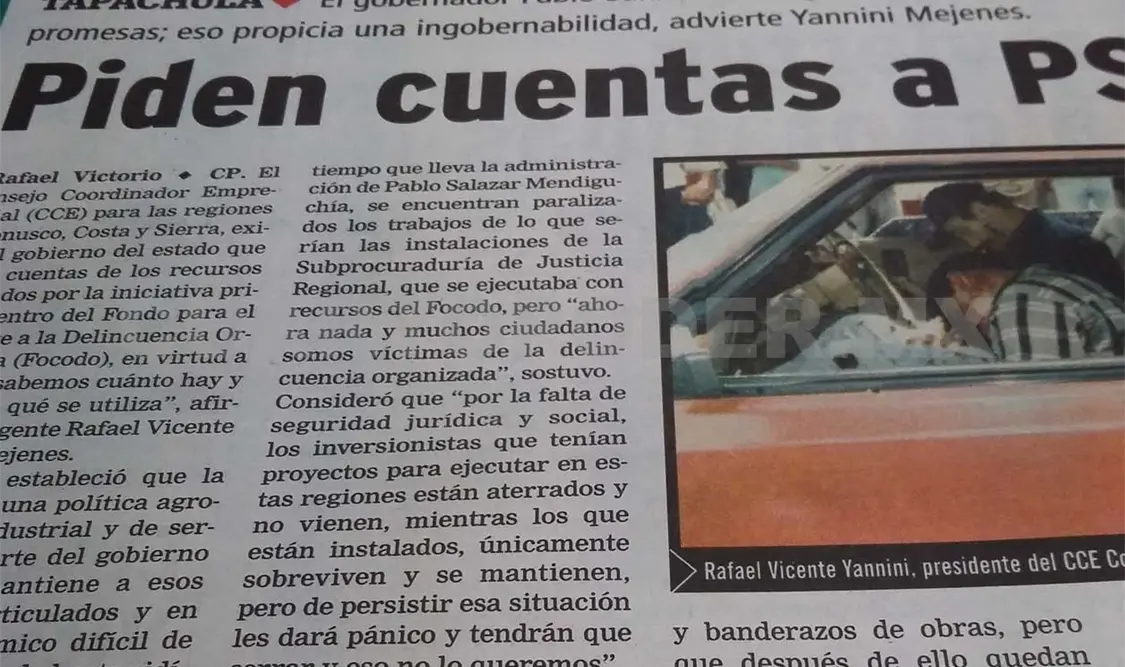 El incumplimiento de las promesas de campaña han creado un ambiente de ingobernabilidad en el estado, aseguró Yannini Mejenes. CP