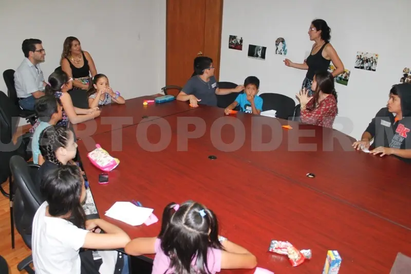 Los niños participaron de forma entusiasta, al decir de Millán Calhoun. Cortesía.