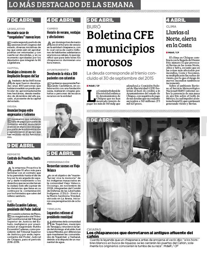 LO MÁS DESTACADO DE LA SEMANA