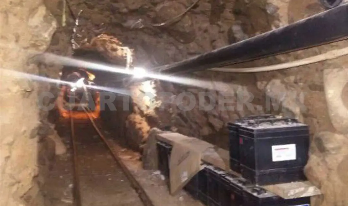 El túnel estaba acondicionado con rieles, ventilación y alumbrado. Agencia