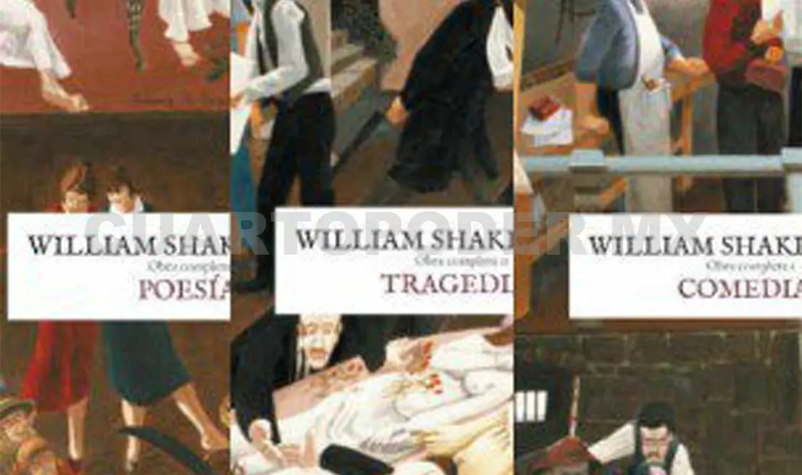 Los libros incluyen comedias, tragedias, dramas históricos, romances y poesía. Cortesía
