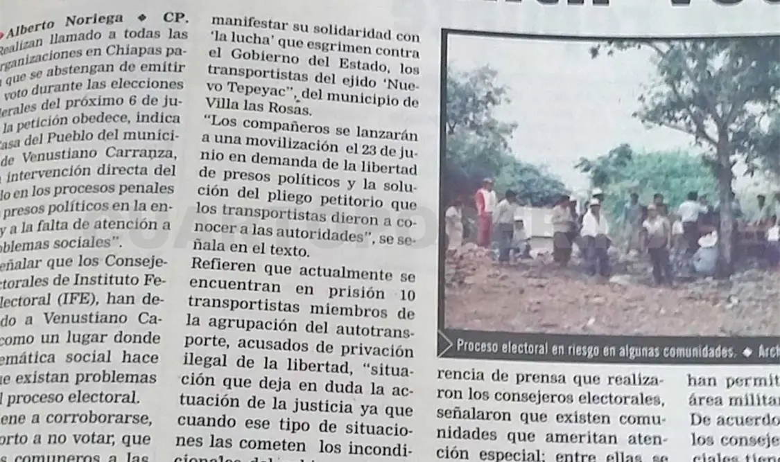 Siniestro pasado: Piden no emitir voto en elecciones federales