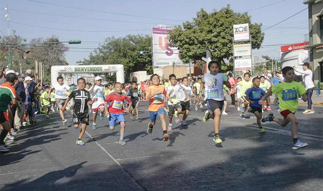 Con esta justa pedestre se festejará a los niños y niñas de Chiapas, corriendo distancia de 200 a 400 metros. Guillermo Ramos / CP