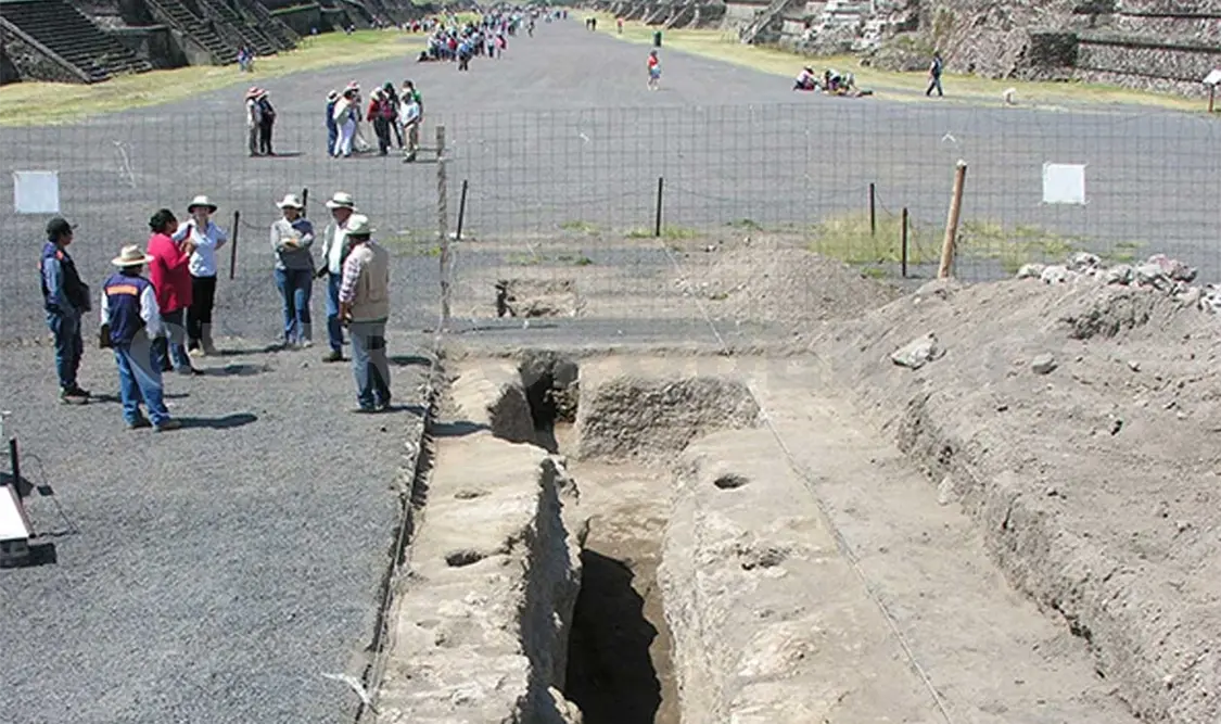 Durante los trabajos que se están haciendo en la zona arqueológica. Cortesía