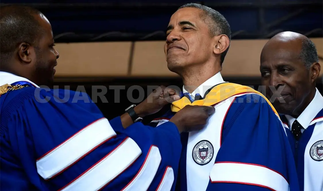 Este fue el primero de tres discursos de graduación que el presidente Obama entregará este año. AP