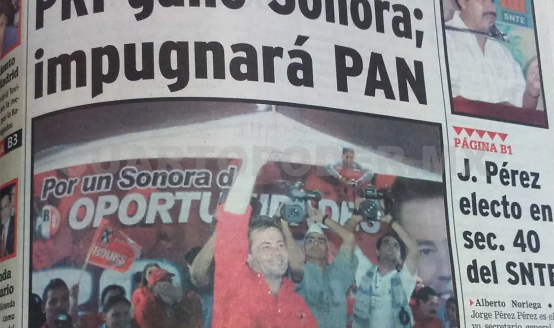 Aspecto de la portada del domingo 13 de julio de 2003. CP