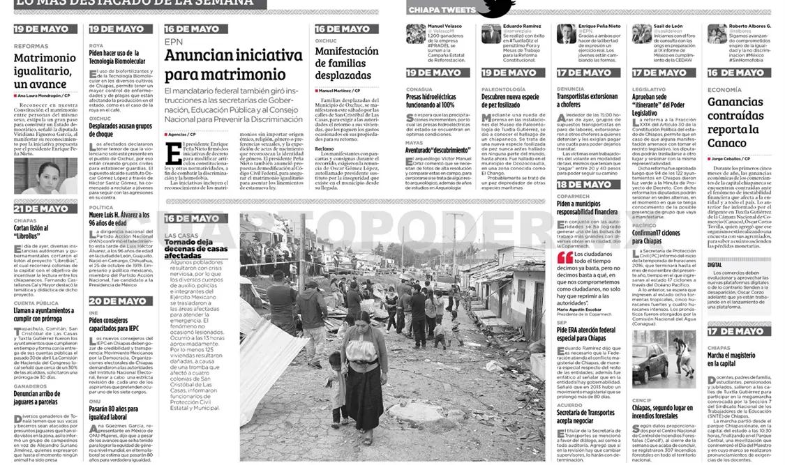 LO MÁS DESTACADO DE LA SEMANA