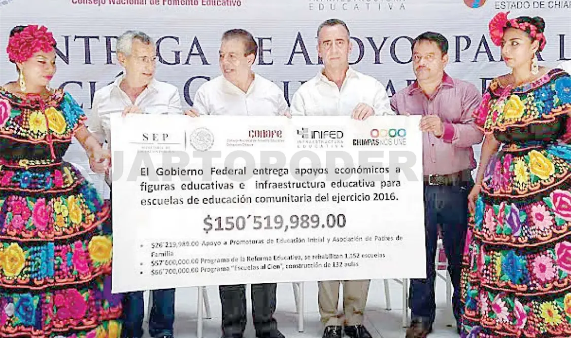 Recibe Chiapas 150 mdp para desarrollar la infraestructura educativa