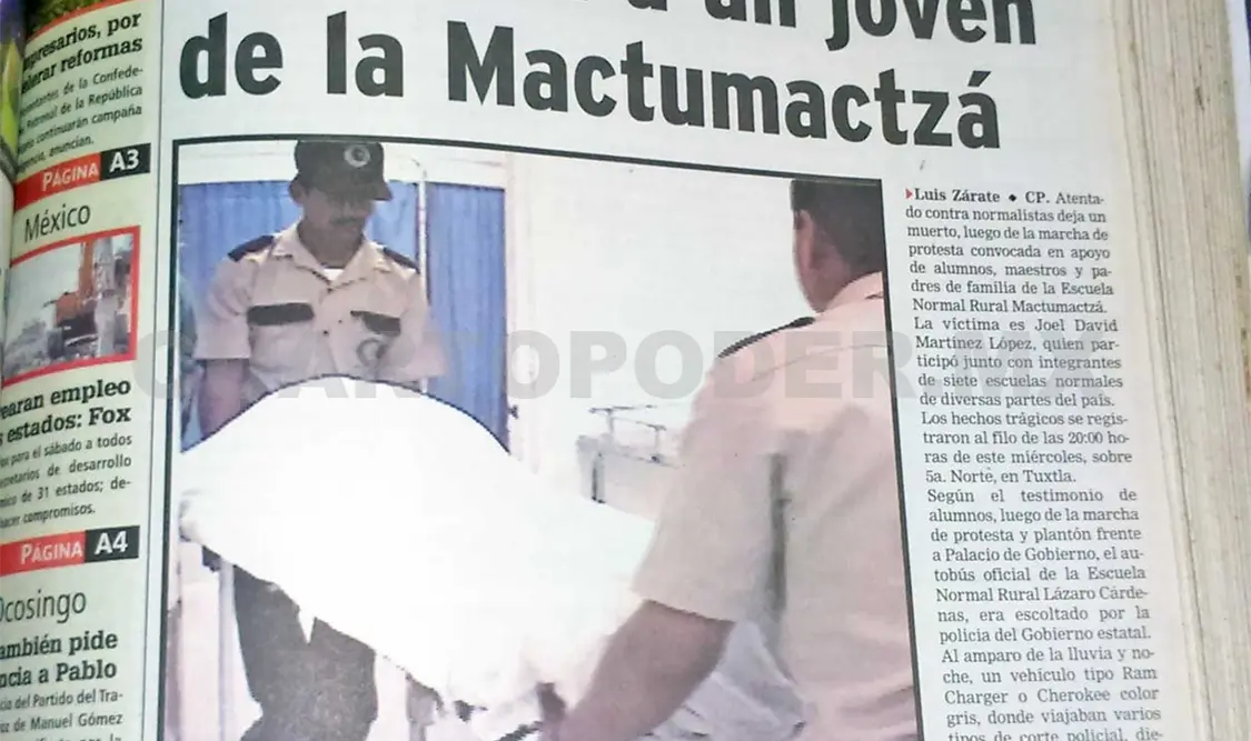 Siniestro pasado: Alto a la represión, piden