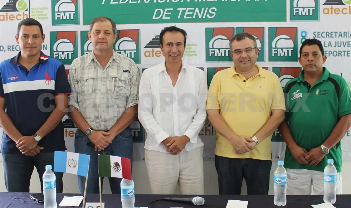 Estuvieron este sábado en el CNT el titular de la Federación Mexicana de Tenis, José Antonio Flores, y Jorge de la Vega, presidente de la Federación Nacional de Guatemala. Cortesía