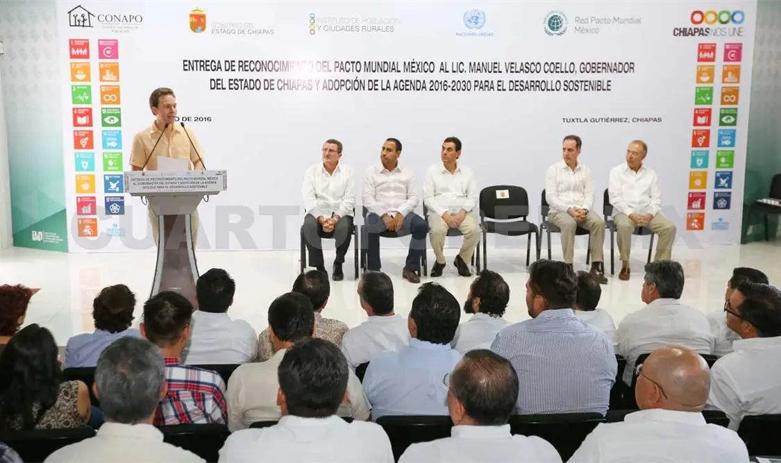 Encabeza MVC adopción de Agenda 2016-2030 de la ONU