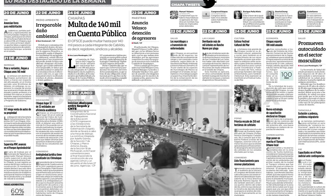 LO MÁS DESTACADO DE LA SEMANA