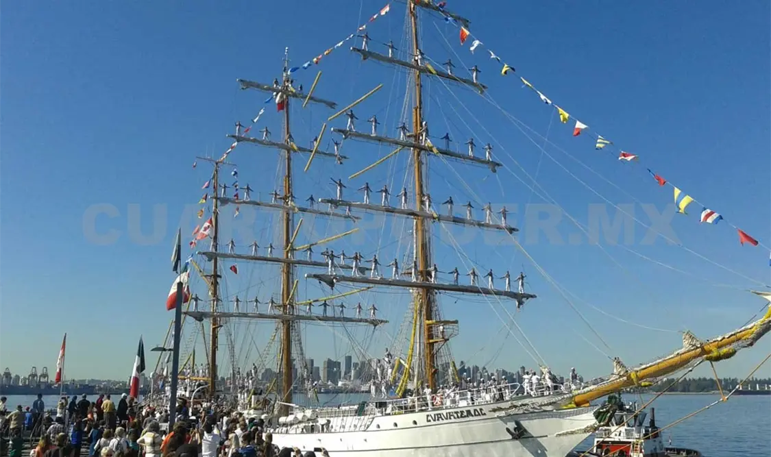 Buque Escuela Cuauhtémoc recibe 2.5 mil visitas